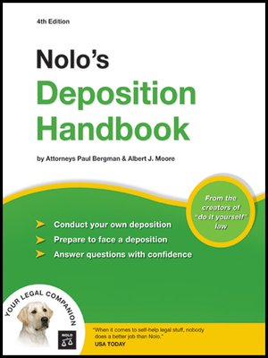 cover image of Nolo's Deposition Handbook